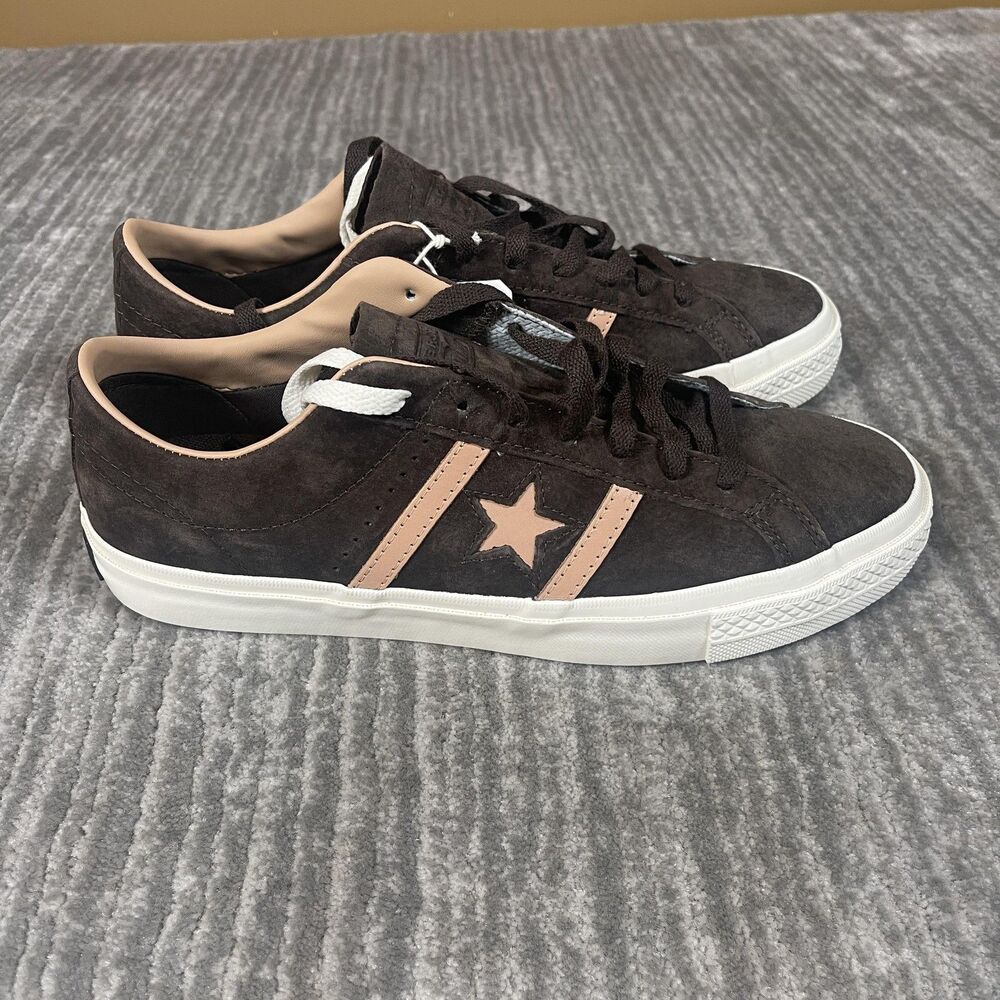 Converse One Star Shoes Mens Size 9.5 Brown Suede Low Top Sneakers A12755C